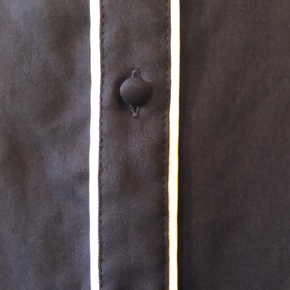 H&M Navy Blouse with White Trim - Size 6 - Picture 2 of 4